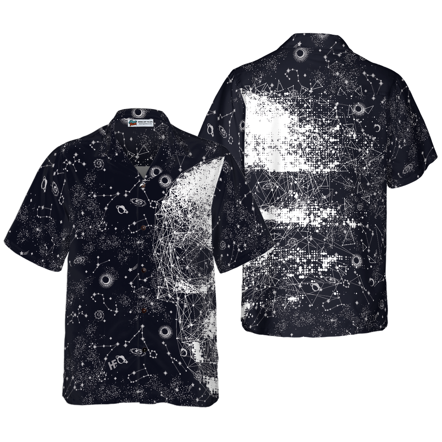 Skull Space Galaxy Constellation Hawaiian Shirt