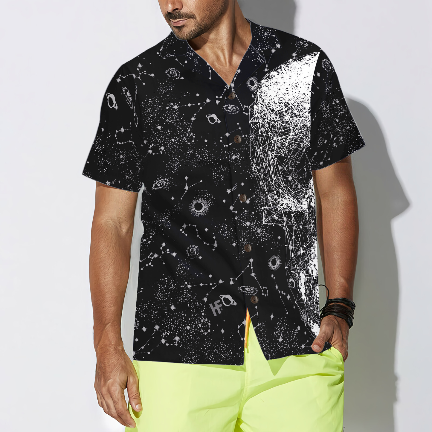 Skull Space Galaxy Constellation Hawaiian Shirt