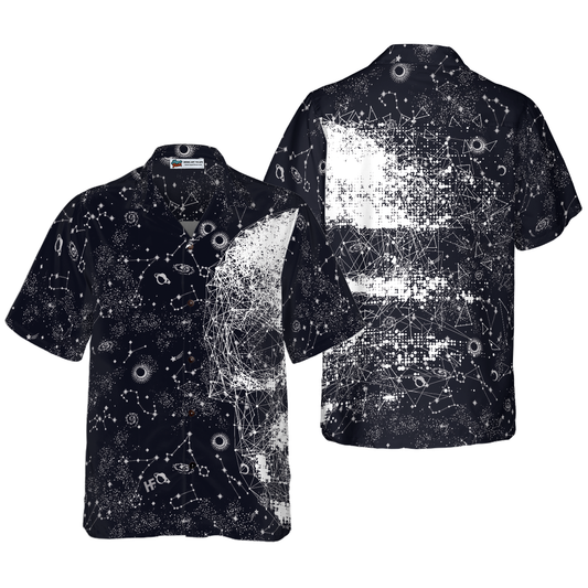 Skull Space Galaxy Constellation Hawaiian Shirt