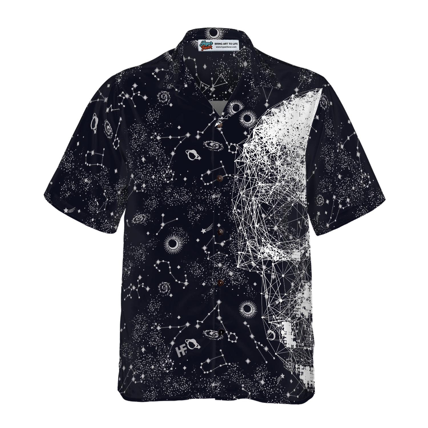 Skull Space Galaxy Constellation Hawaiian Shirt